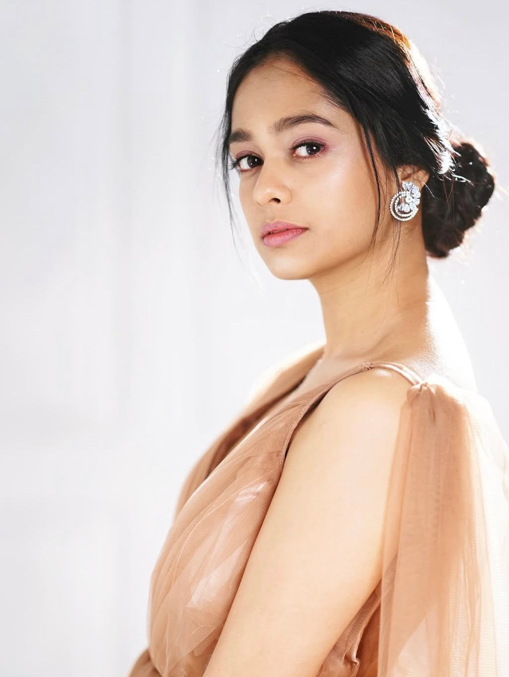 Orek Mugdha Oval Diamond Stud Earrings for Women