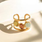 Birthstone 18K Gold Statement Ring