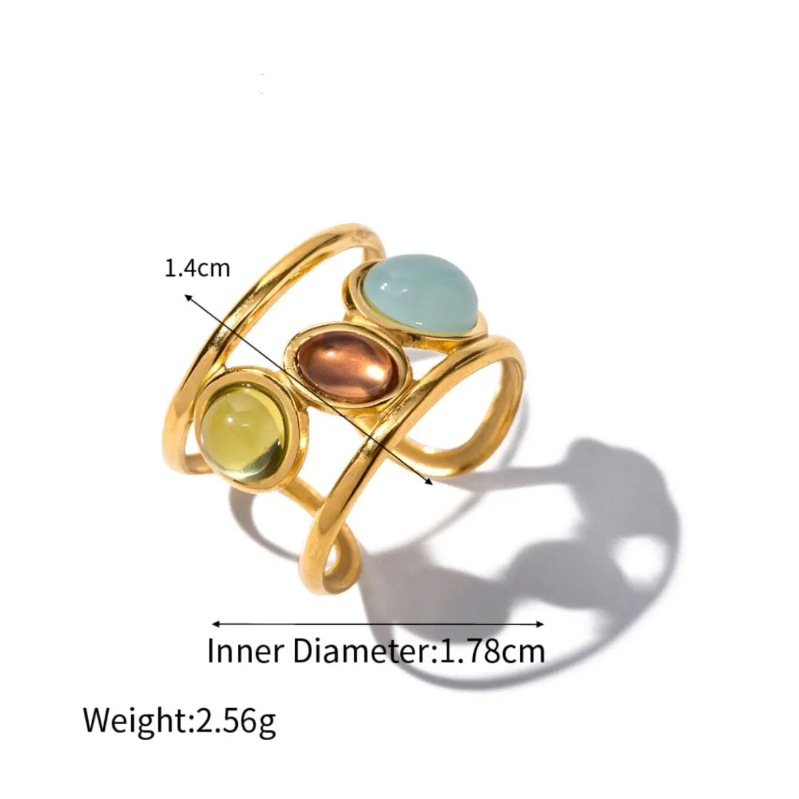 Orek Eternaline Birthstone Ring ring on jewellery display, a raised statement setting designed to s
