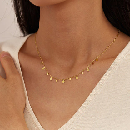 Orek Ivya Liquid Drop Necklace worn — pendant necklaces for Daily wear