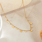 Orek Ivya Liquid Drop Necklace detail view, anti-tarnish gold plated