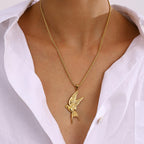 Orek Ciela Kingfisher Whisper Necklace worn — pendant necklaces for Daily wear