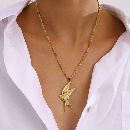 Orek Ciela Kingfisher Whisper Necklace worn — pendant necklaces for Daily wear