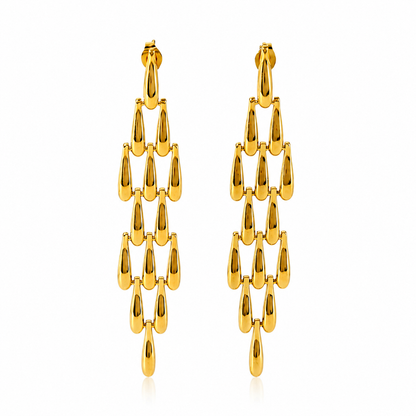 Orek Woven Tassel Drop Earrings waterproof anti tarnish earrings for women