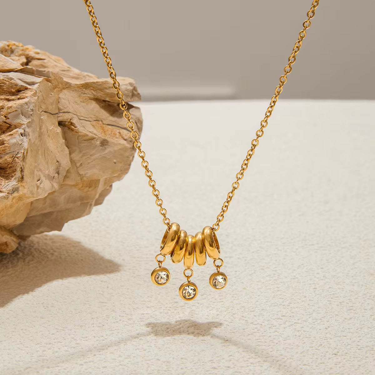 Orek Aira Serpent Line Necklace, hypoallergenic 2.5 micron stainless steel, anti-tarnish & waterproof, 1 Year Exchange