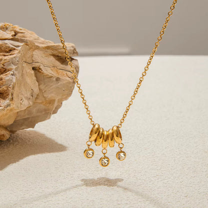 Orek Aira Serpent Line Necklace, hypoallergenic 2.5 micron stainless steel, anti-tarnish & waterproof, 1 Year Exchange
