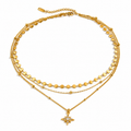 Orek Aira Star Layers Necklace gold plated layered necklace for women