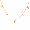 Orek Arelia Square Poise Necklace waterproof gold square pendant necklace for women