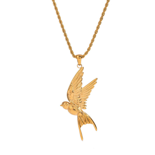 Orek Kingfisher Whisper Necklace, hypoallergenic 2.5 micron stainless steel, anti-tarnish & waterproof, 1 Year Exchange