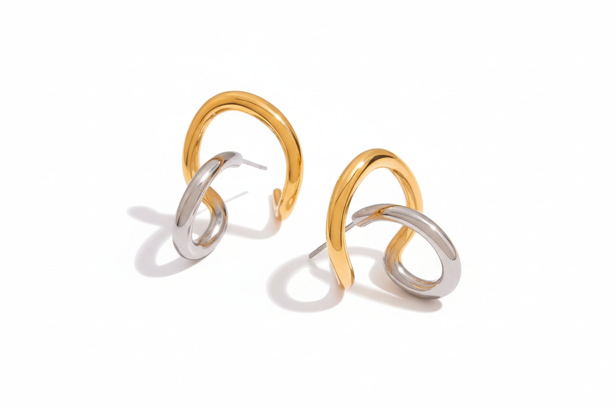 Orek Elia Dual Line Studs gold stud earrings for women