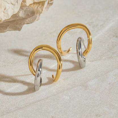 Orek Elia Dual Line Studs styled with everyday outfit