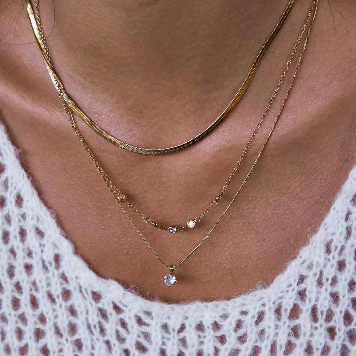 Orek Elia Luxe Layers Necklace worn — layered necklaces for Festive