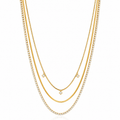 Orek Elia Square Layers Necklace gold plated layered necklace for women