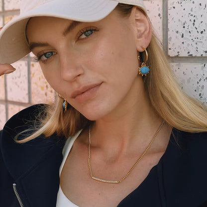 Orek Ira Classic Glow Necklace Model wearing Orek Ira Classic Glow Necklace