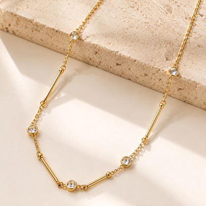 Orek Ira Linear Charm Necklace gold plated pendant necklace for women