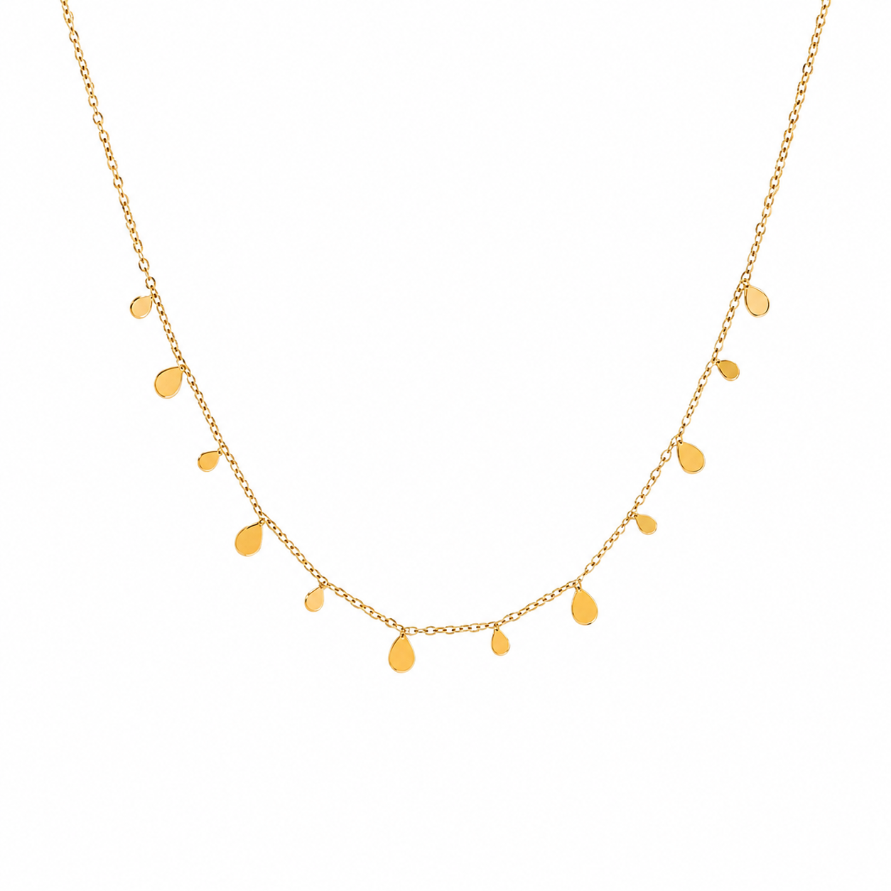Orek Ivya Liquid Drop Necklace, hypoallergenic 2.5 micron stainless steel, anti-tarnish & waterproof, 1 Year Exchange