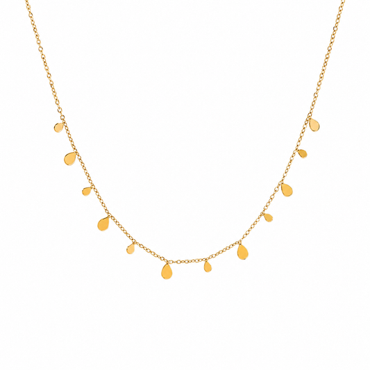 Orek Ivya Liquid Drop Necklace, hypoallergenic 2.5 micron stainless steel, anti-tarnish & waterproof, 1 Year Exchange