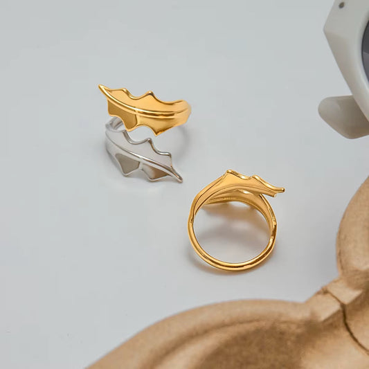Close-up of Orek Leaf Accent Ring