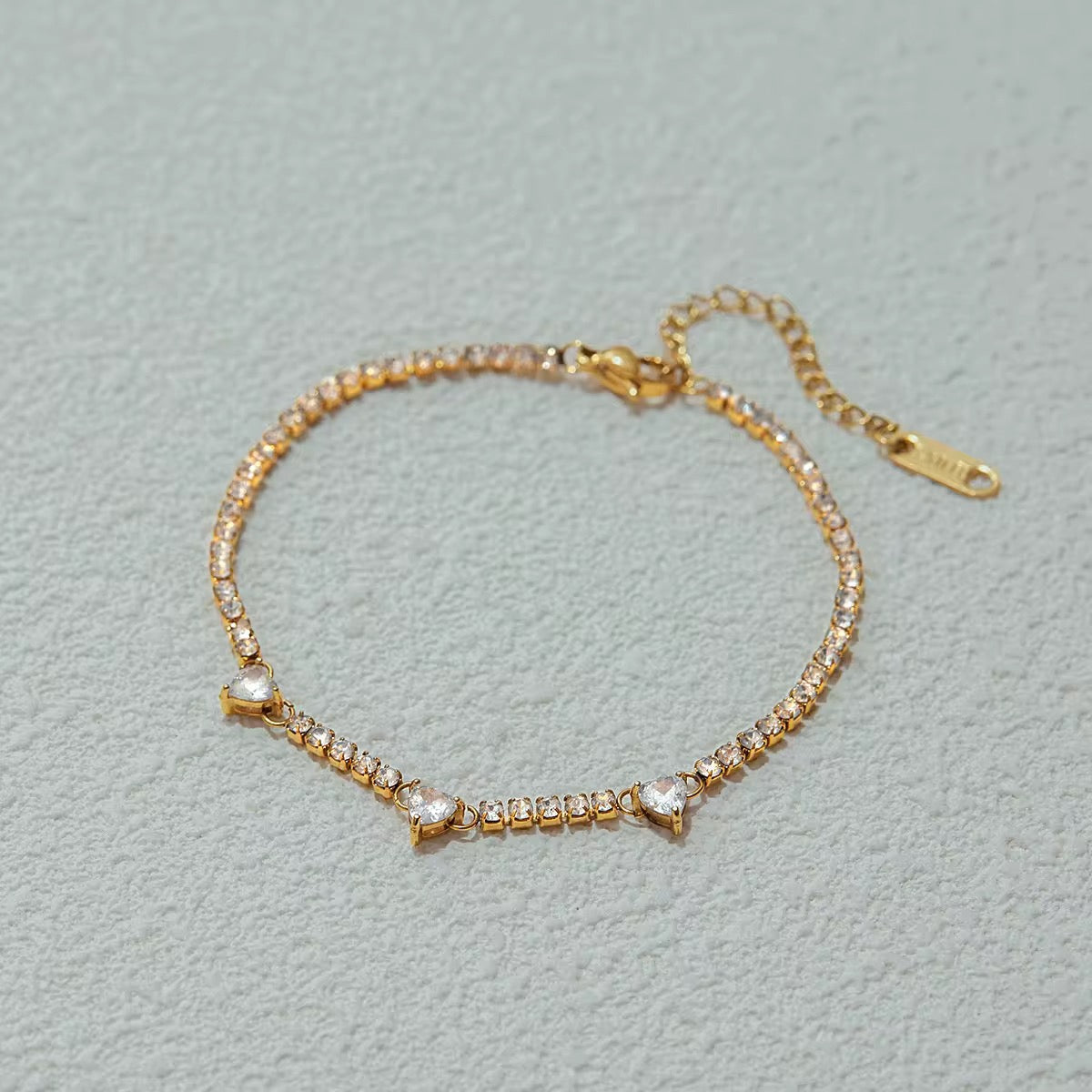 Front view of Orek Mira Heart Whisper Bracelet