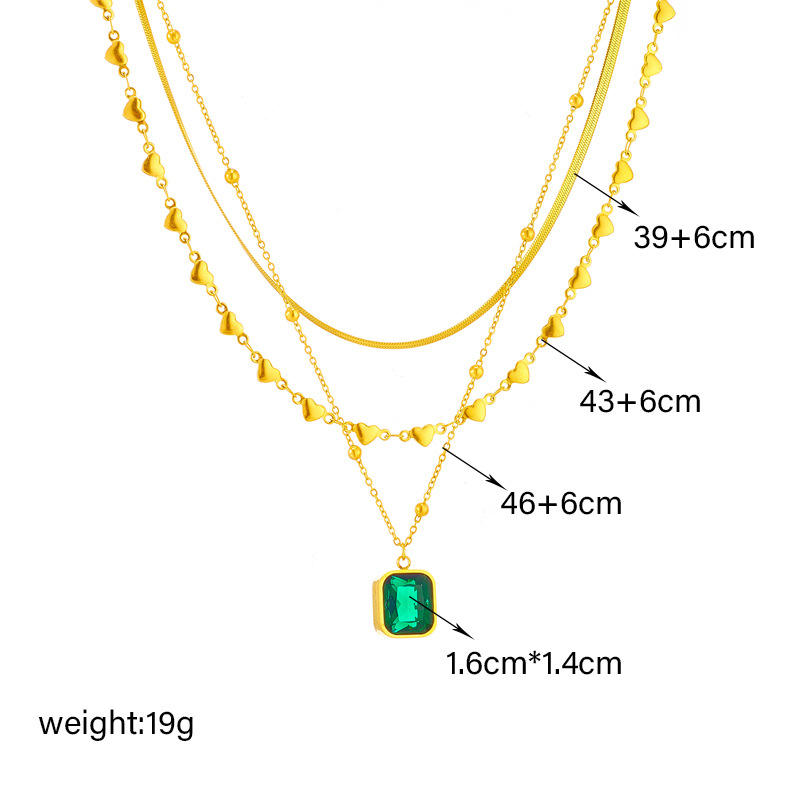 Orek Noira Heart Layers Necklace worn — pendant necklaces for Daily wear