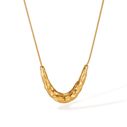 Orek Oria Hammered Calm Necklace waterproof gold pendant necklace for women