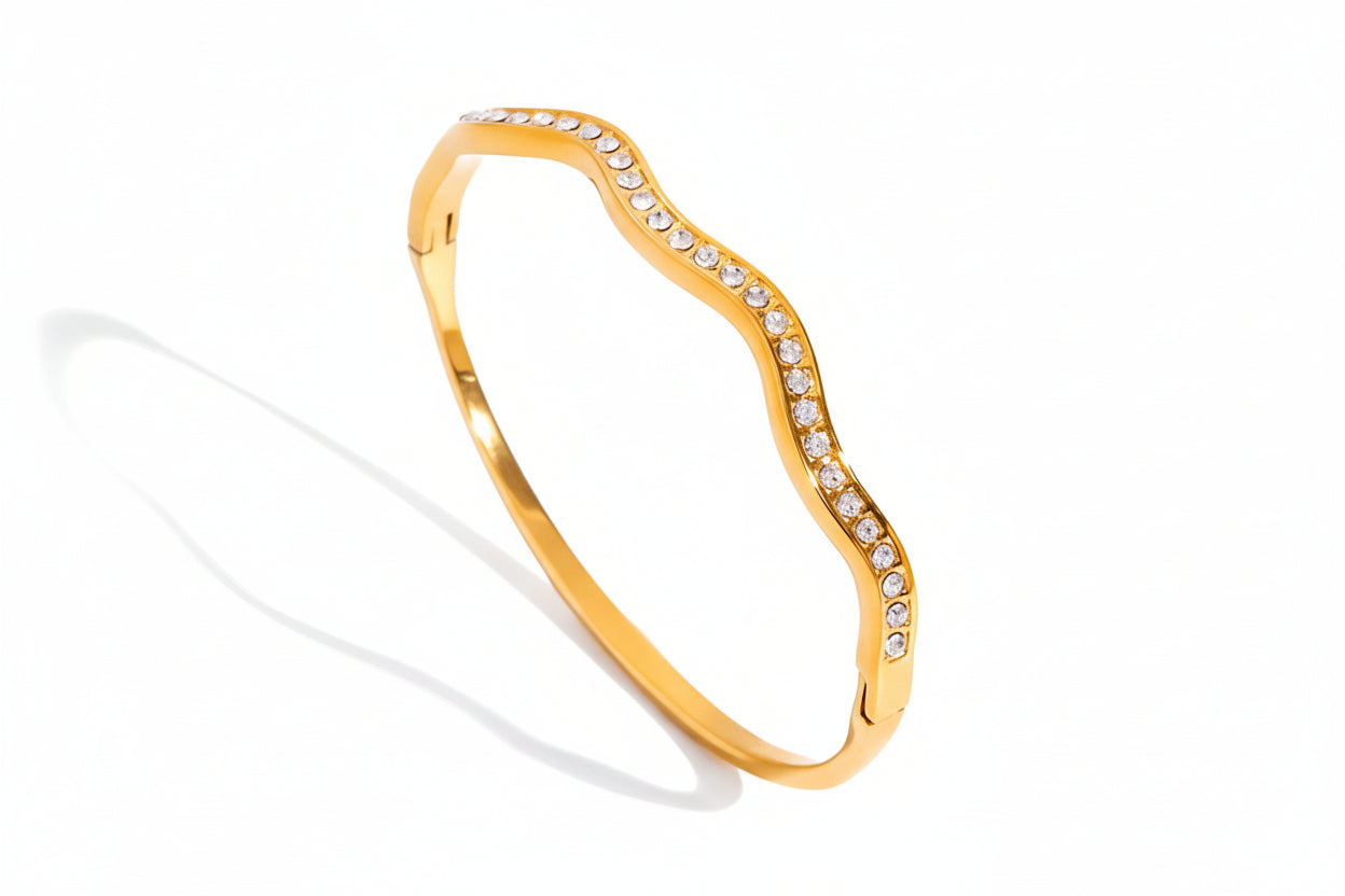 Orek Sora Möbius Muse Bangle, hypoallergenic 2.5 micron stainless steel, anti-tarnish & waterproof, 1 Year Exchange
