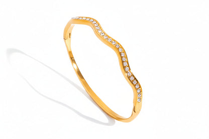 Orek Sora Möbius Muse Bangle, hypoallergenic 2.5 micron stainless steel, anti-tarnish & waterproof, 1 Year Exchange