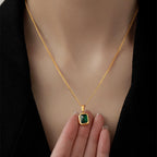 Orek Veya Emerald Poise Necklace waterproof emerald pendant necklace for women