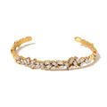 Orek Veya Pave Aura Bracelet, hypoallergenic 2.5 micron stainless steel, anti-tarnish & waterproof, 1 Year Exchange