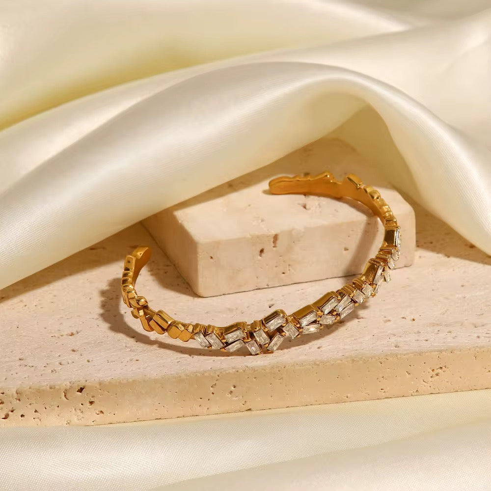 Orek Veya Pave Aura Bracelet worn — chain bracelets for Daily wear