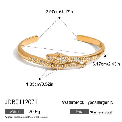Orek Zeni Serpent Arc Bangle styled with everyday outfit