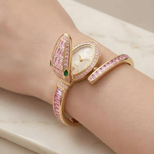 Rose Gold & Blush Pink Serpent Luxe Watch
