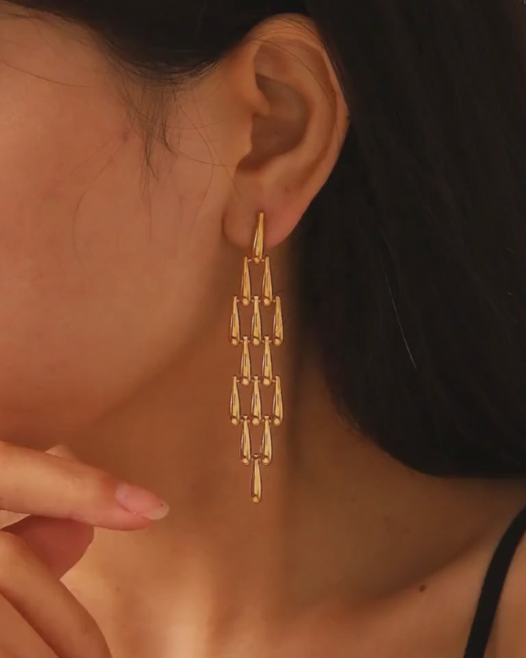 Woven Tassel Drop Earrings - Orek anti tarnish 18K gold plated earrings for women