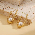 Era U Shell Pearl Earrings