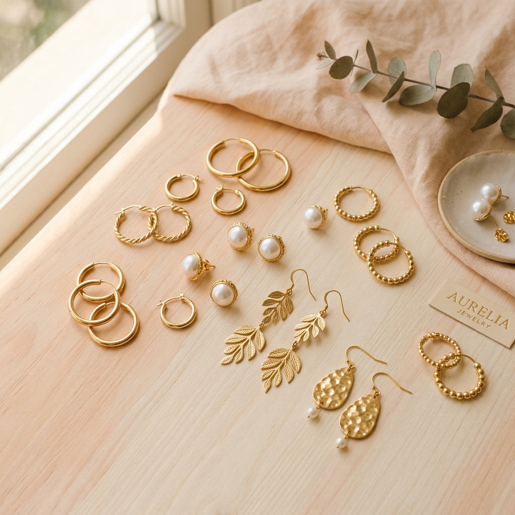 Premium Anti Tarnish 18K Gold Plated Earrings Collection — Orek